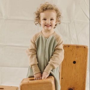 Sold- Fin & Vince Camel/Sage Romper